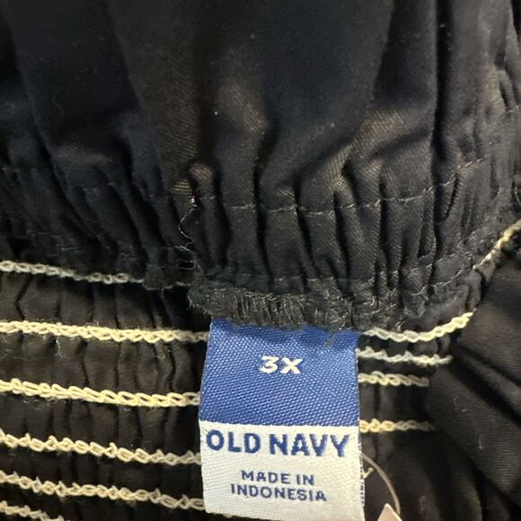 NWT Old Navy Midi Dress Smocked Puff Sleeve Off Shoulder Plus Size 3X Black - Picture 5 of 9